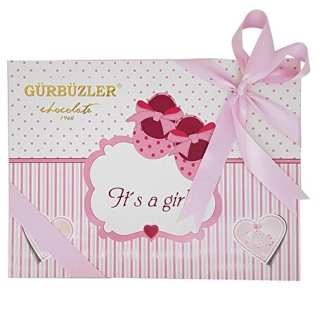 It's a Girl Sargılı Madlen  Bebek Çikolata 380 Gram