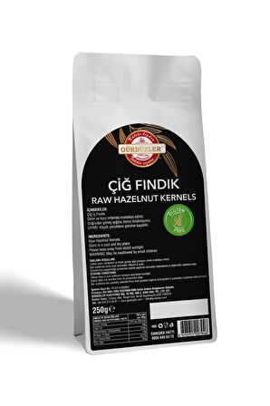 Gürbüzler Glutensiz Fındık Çiğ 250 Gram