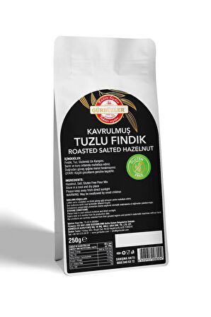 Gürbüzler Glutensiz Fındık Kavrulmuş Tuzlu 250 Gram