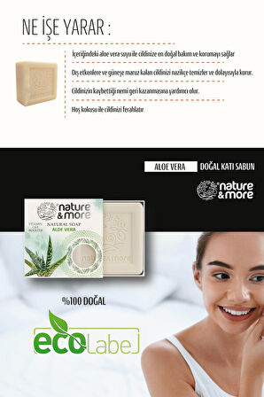 Nature More Aloe Vera Sabun – Cildi Nemlendirmeye , Canlandırmaya Yardımcı , Temizleyici 125 Gr