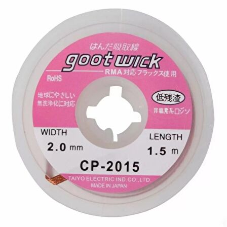 Gootwick Cp-2015 Lehim Sökme Lehim Çekme Teli 2mmX1,5mt