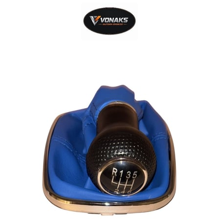 VW Golf 4 MK4 Bora 98-04 6 İleri Geniş Tip Benzinli Mavi Körüklü Vites Topuzu 1J0711113
