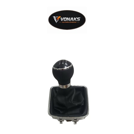 VW Tiguan 5N 07-11 6 İleri Körüklü Vites Topuzu Krom Siyah 5N0711113