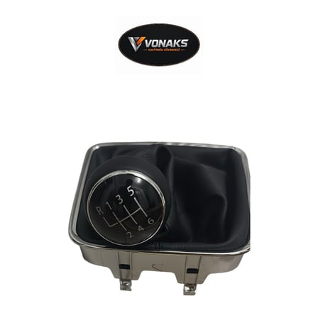 VW Tiguan 5N 07-11 6 İleri Körüklü Vites Topuzu Krom Siyah 5N0711113