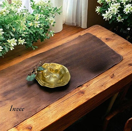 32x22 cm Döküm Aliminyum Dallı Gold Eskitme Dekoratif Tabak