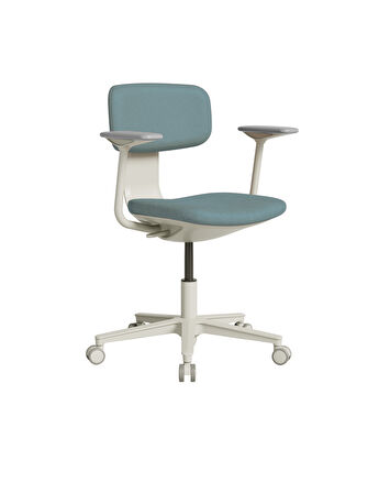 Tesla Comfort Çalışma Koltuğu Mavi - Yeşil Kumaş 61x74-86x60 cm