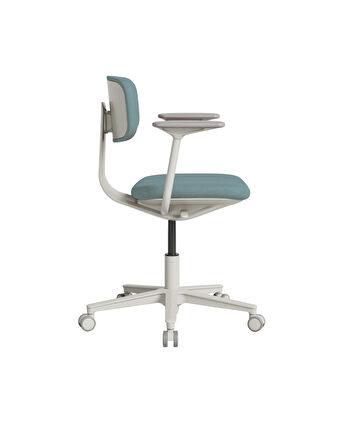 Tesla Comfort Çalışma Koltuğu Mavi - Yeşil Kumaş 61x74-86x60 cm