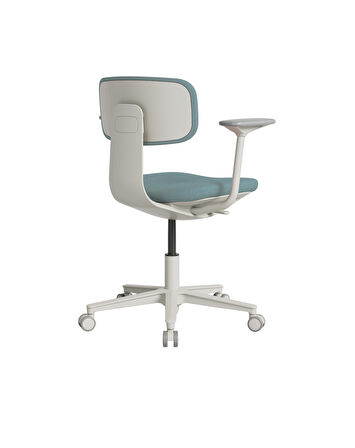 Tesla Comfort Çalışma Koltuğu Mavi - Yeşil Kumaş 61x74-86x60 cm