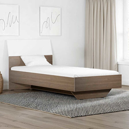 Prestij Tek Kişilik Karyola - Noce/Beyaz 95x90x195 cm