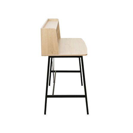 Tower Raflı Çalışma Masası - Ceviz / Siyah 115,5x55x106 cm