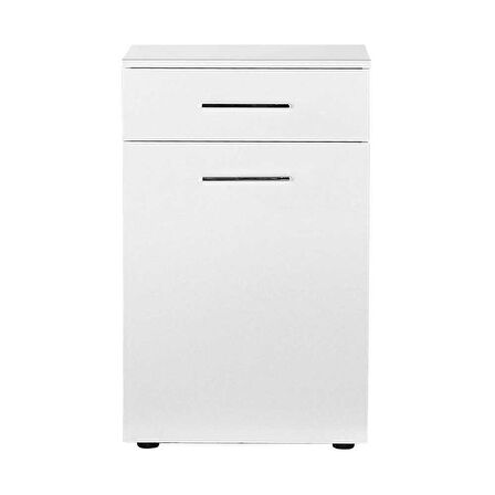 Diamond Çamaşır Sepetli ve Çekmeceli Çok Amaçlı Dolap - Lake Beyaz