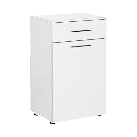 Diamond Çamaşır Sepetli ve Çekmeceli Çok Amaçlı Dolap - Lake Beyaz