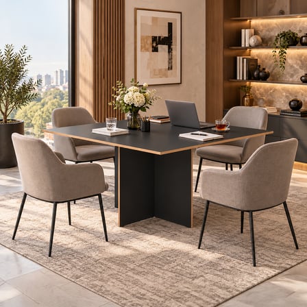 Rio Ofis Toplantı Masası - Antrasit/Kontra 120x75x120 cm