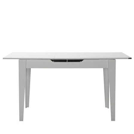 Açılır Mutfak Masası - Mat Lake Beyaz 120-150x75x70 cm