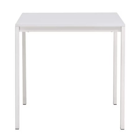 Retro Metal Ayaklı Mutfak Masası-Beyaz 75x75x75 cm