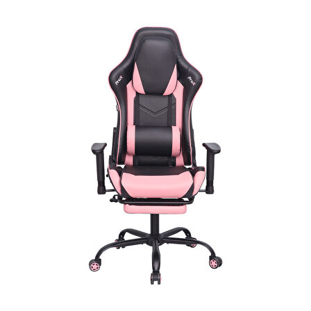Adore Gaming ProX Oyuncu Koltuğu Siyah / Pembe S. Deri 71x77,5-126x136 cm