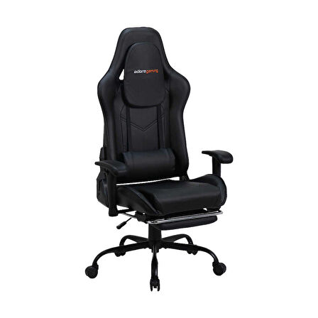 Adore Mobilya Gaming Combo Profesyonel Oyuncu ve Çalışma Koltuğu-Siyah 71x130-139,5x58 cm (GxYxD)