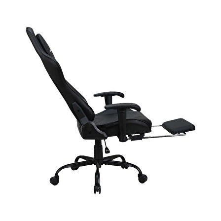 Adore Mobilya Gaming Combo Profesyonel Oyuncu ve Çalışma Koltuğu-Siyah 71x130-139,5x58 cm (GxYxD)