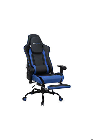 Adore Gaming Combo Profesyonel Oyuncu ve Çalışma Koltuğu-Siyah-Mavi 71x130-139,5x58 cm (GxYxD)