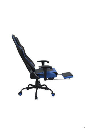 Adore Gaming Combo Profesyonel Oyuncu ve Çalışma Koltuğu-Siyah-Mavi 71x130-139,5x58 cm (GxYxD)