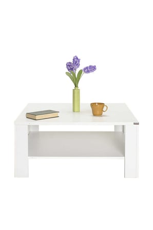 New Line Kare Orta Sehpa - Mat Lake Beyaz 90x42x90 Cm (gxyxd)
