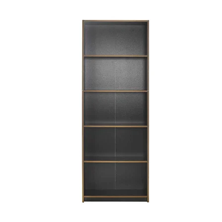 Modern 5 Raflı Kitaplık-Antrasit-Kontra 64x182x26 cm (GxYxD)