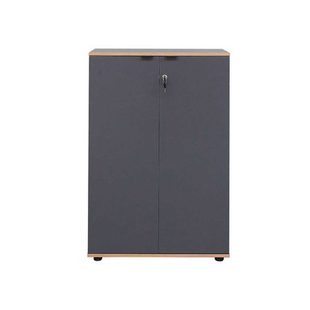 Rio 3 Raflı Kapaklı Kitaplık-Antrasit-Kontra 72x109x34 cm (GxYxD)