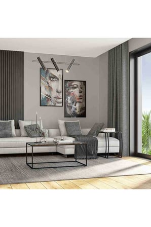 Profile Kare Orta Sehpa - Mermer Desenli 80x42x80 Cm (gxyxd)