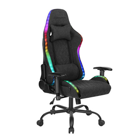 Adore Gaming Prime-X Pofesyonel Oyuncu Koltuğu - Koyu Gri Kumaş 69x119.5-130x76 cm