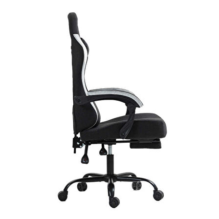 Adore Gaming Throne Oyuncu Koltuğu - Siyah/Gri Kumaş 62x117-127x62 cm
