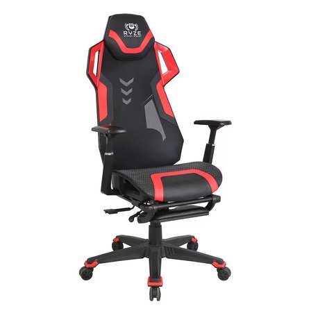 RYZE Techno-Cool Oyuncu Koltuğu - RGB - Siyah/Kırmızı 74x119-129x51 cm