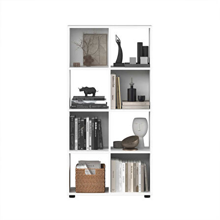 Cubic Kitaplık Beyaz 70x140,5x30 cm