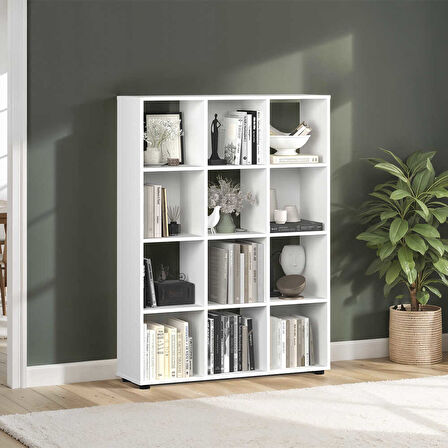 Cubic Kitaplık Beyaz 104x140,5x30 cm