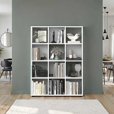 Cubic Kitaplık Beyaz 104x140,5x30 cm