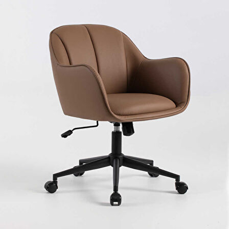 Milano Çalışma Koltuğu - Kahverengi 60x80-88x62 cm