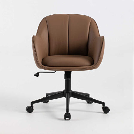 Milano Çalışma Koltuğu - Kahverengi 60x80-88x62 cm
