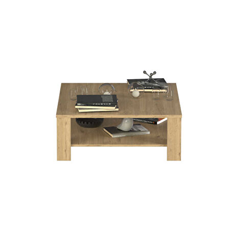 New Line Kare Orta Sehpa - Florida Meşe 90x42x90 cm