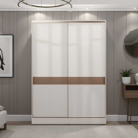 Milano Sürgülü Gardırop - Vizon/Zebra 160x223x60 cm