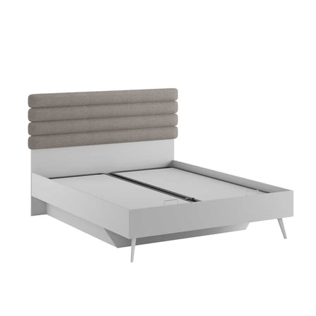 Milano Çift Kişilik Karyola - Vizon/Zebra 166x120x205 cm