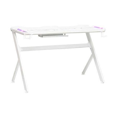 Ryze Extreme Karbon Fiber RGB Oyuncu Masası - Beyaz 120x60x76 cm