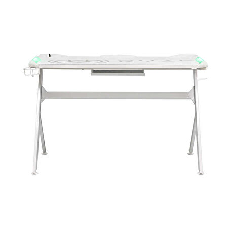 Ryze Extreme Karbon Fiber RGB Oyuncu Masası - Beyaz 120x60x76 cm