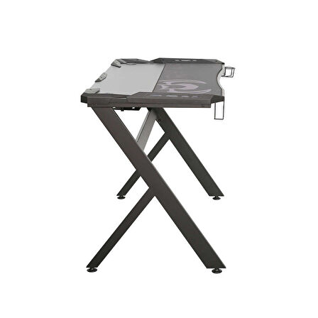 Ryze Extreme Karbon Fiber RGB Oyuncu Masası - Siyah 120x60x76 cm