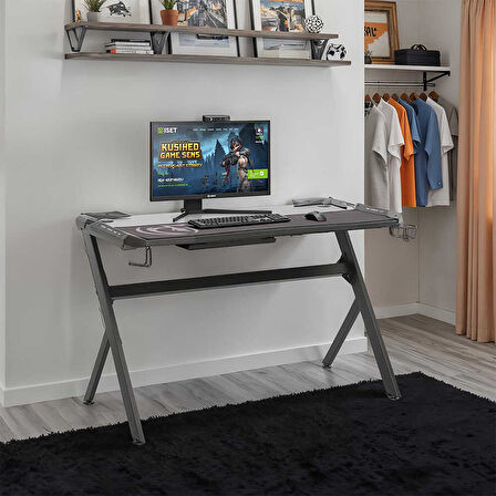 Ryze Extreme Karbon Fiber RGB Oyuncu Masası - Siyah 120x60x76 cm