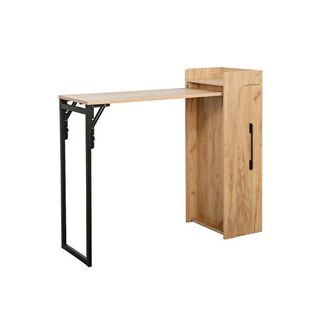Slide Katlanır Çok Amaçlı Masa - Ceviz/Siyah 122x44.5x108
 cm
