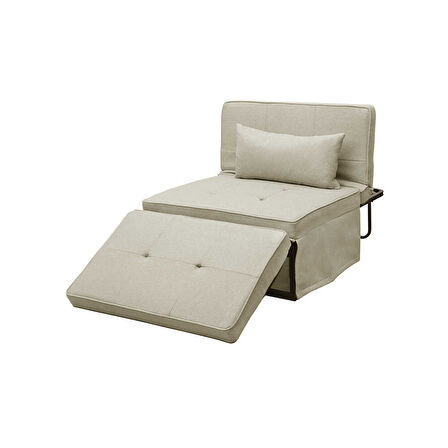 Cube Katlanır Yataklı Puf - Vizon 96x189x42.5 / 96x168x92.5 cm