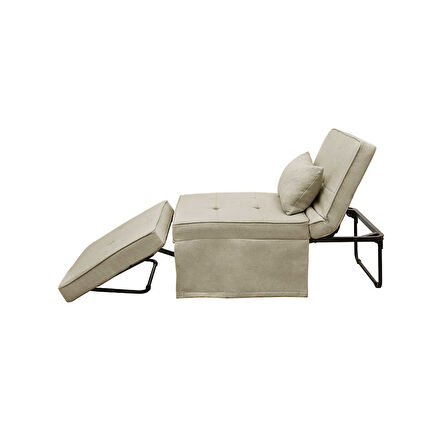 Cube Katlanır Yataklı Puf - Vizon 96x189x42.5 / 96x168x92.5 cm
