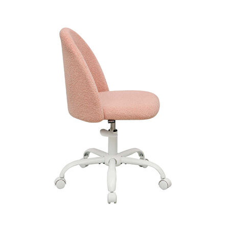 Curve Çalışma Sandalyesi - Pembe 61x58,5x81,5-91 cm