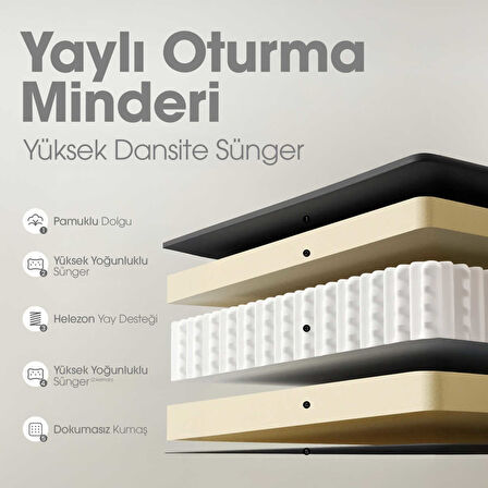 New York Çalışma Sandalyesi - Koyu Gri 65x96,5-102,5x68 cm