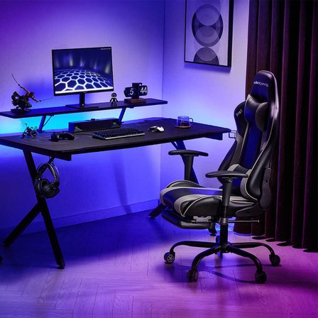 Adore Gaming ProX Ergo Oyuncu Koltuğu - Gri/Siyah S.Deri 71x126-136x77,5 cm
