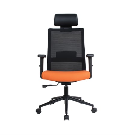 Vera Flex Multi Fonksiyon Çalışma Koltuğu  - Siyah/Turuncu 63x117-127x67 cm